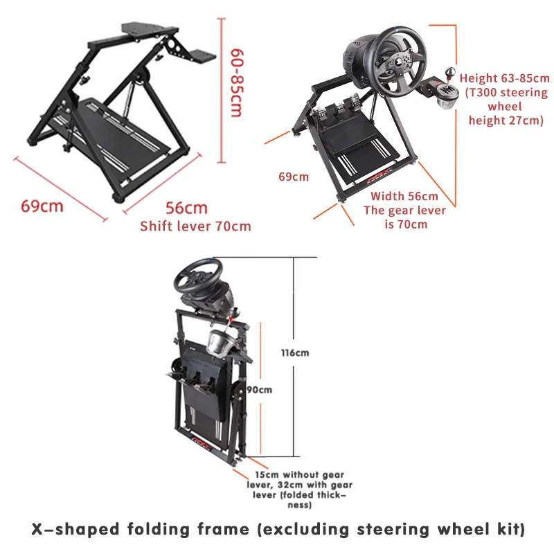 Premium Quality Sports Bucket Seats Driving Game Sim Racing Stand Fold Seat for Xbox PC Playseat Gaming view 3