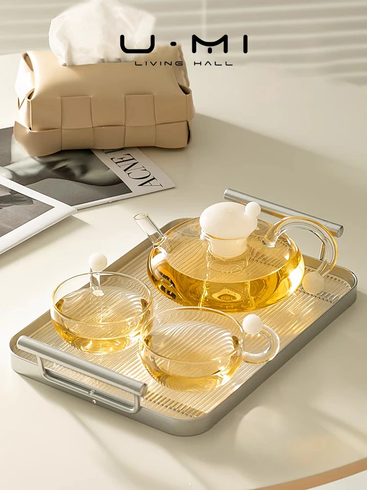 

U Mi LIVING Роскошный термостойкий чайный набор для послеобеденного чая, для домашнего использования, с цветочным узором, в японском стиле, на четыре персоны