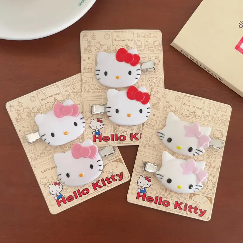 

Kawaii заколка для волос «Hello Kitty», креативный мультяшный очаровательный котенок, милая милая челка, боковой зажим, головной убор, подарок на день рождения для девочек, периферийные устройства
