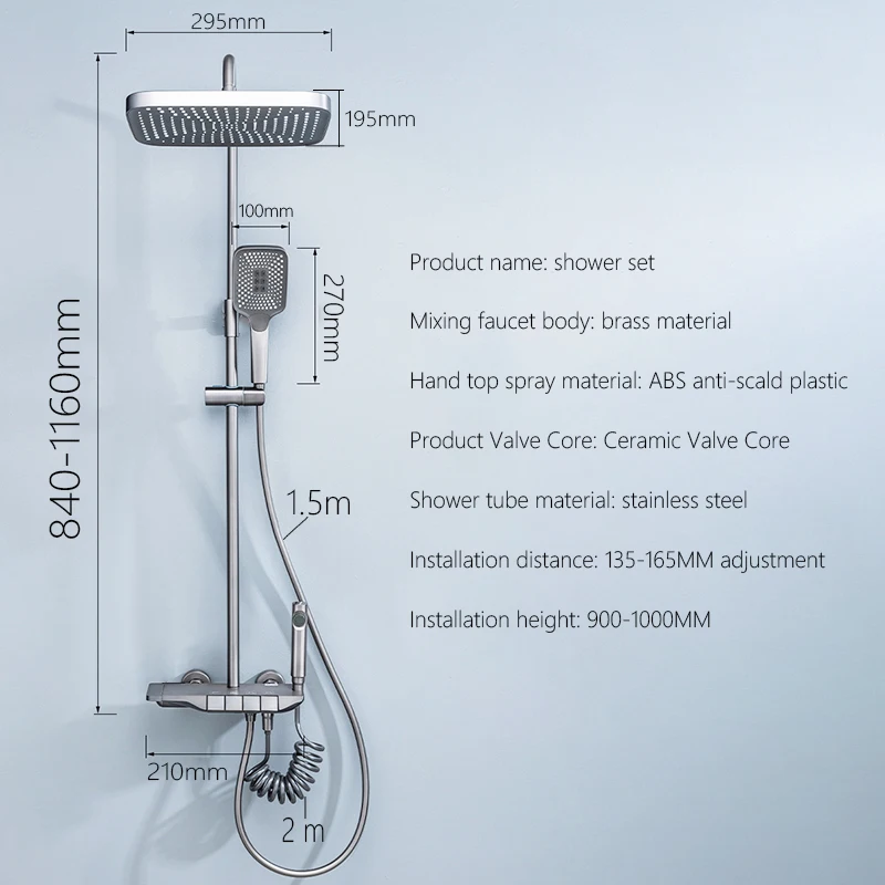 Imagem -06 - Conjunto de Torneira de Chuveiro de Luxo Smart Led Temperatura do Banheiro Conjuntos de Chuveiro Misturador de Parede de Banheira Sistema de Chuveiros com Torneiras de Bidé Venda Quente Piano Chaves