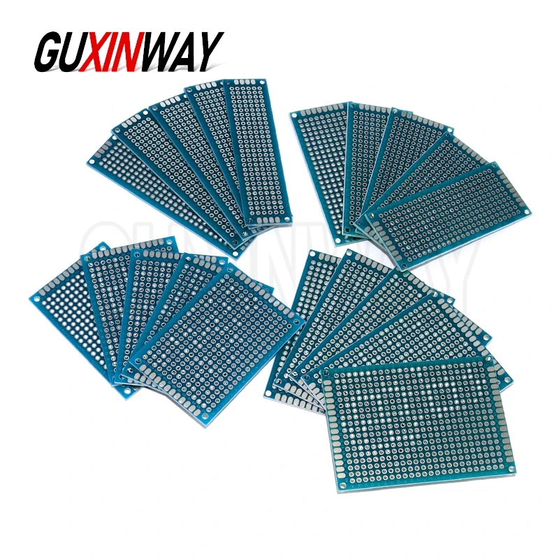 Circuiti a doppia faccia Kit elettronico fai-da-te 3x7 cm 4x6 cm 5x7 cm 7x9 cm Schede prototipo Circuito blu Perfboard