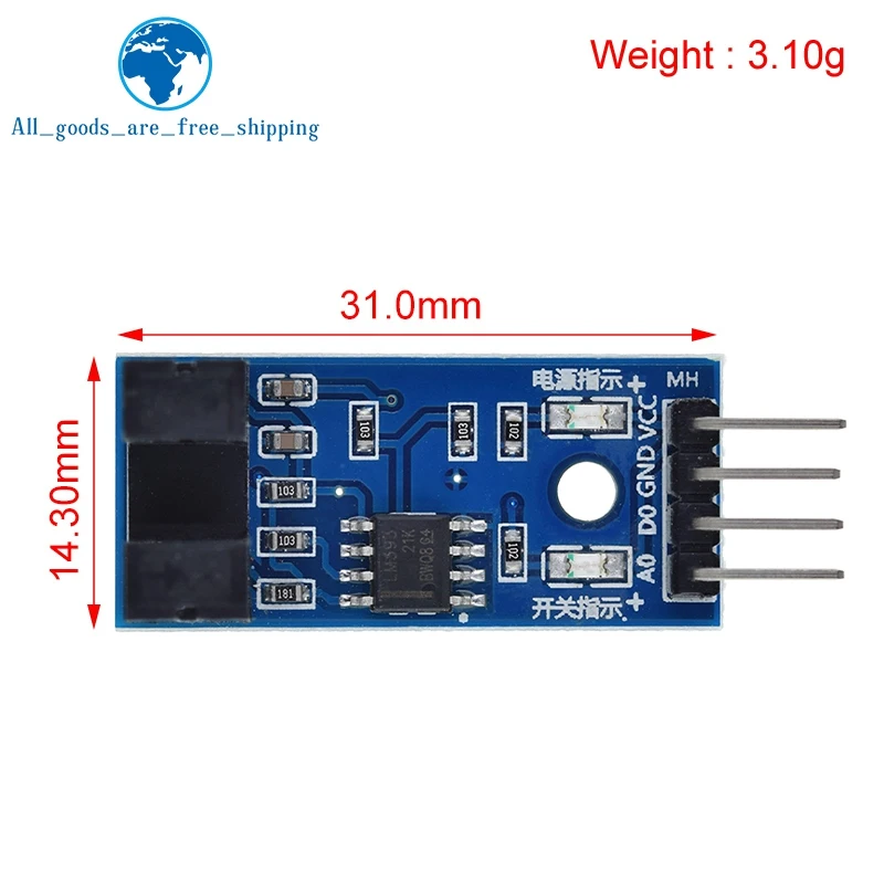 Photoelectric Beam Speed Sensor Module 3.3V-5V Slot-Type Optocoupler Tacho-Generator Counter For Arduino/51/AVR/PIC Diy Kit
