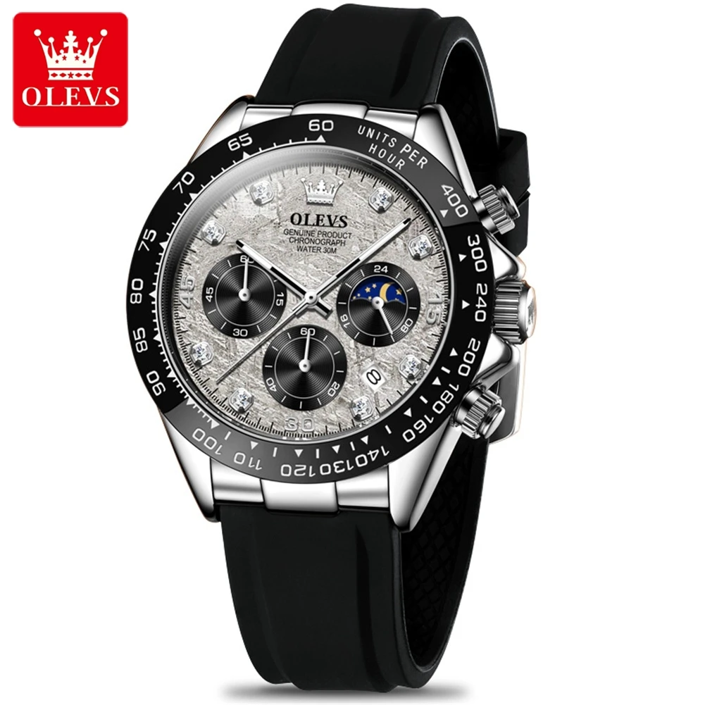 OLEVS 2875 Luxury Men Watch Quartz Man Watches Waterproof Luminous Top Brand Watch for Men Date Chronograph Sport Wristwatch image 3
