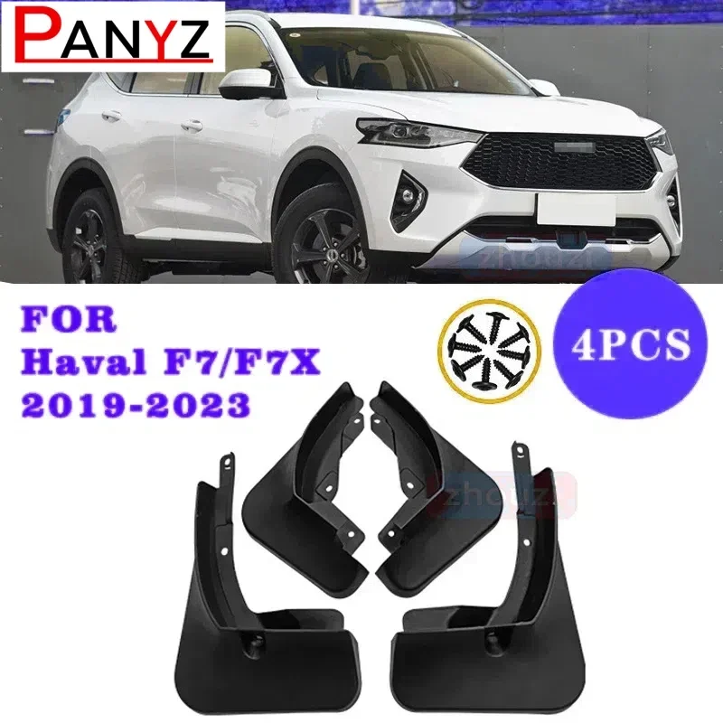 

FOR Haval F7 F7X 2019-2023 Mudguard Fender Mud Flap Guards Splash Mudflaps Car Accessories Auto Styline Front Rear 4pcs