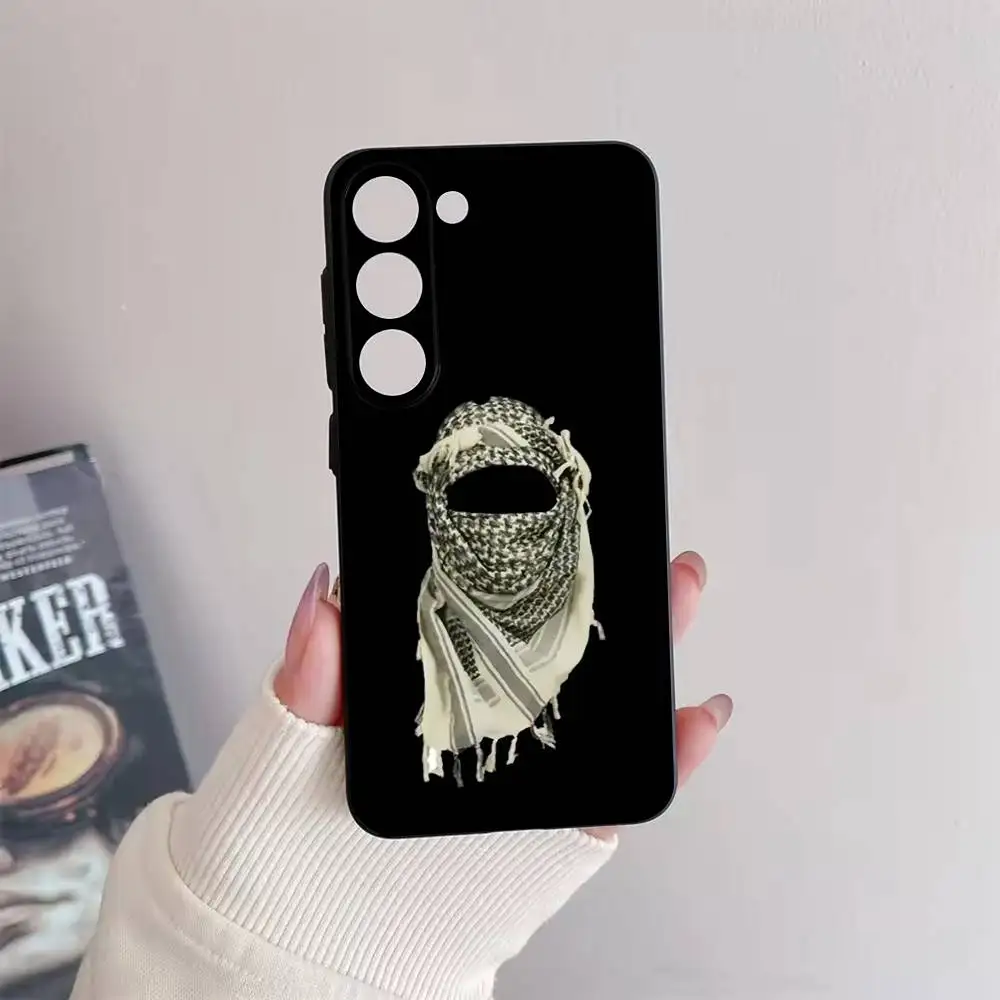 Hattah Keffiyeh Funda de teléfono de moda para Samsung Galaxy A73,72,51,53,52,71,22,5G,Note,J7,8,9 funda negra suave