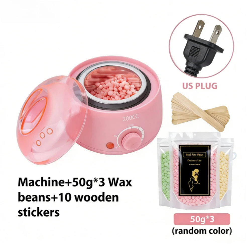200CC Wax Heater Warmer Ontharing Machine Voor Hand Voet Body Spa Epilator Paraffine Pot + Wax Bonen + wood Sticks