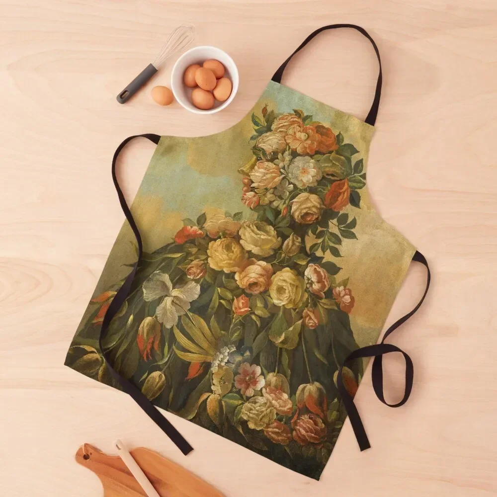 

Giuseppe Arcimboldo - Floral Woman Apron Cooking Clothes for women with pocket Waiter Uniforms Apron