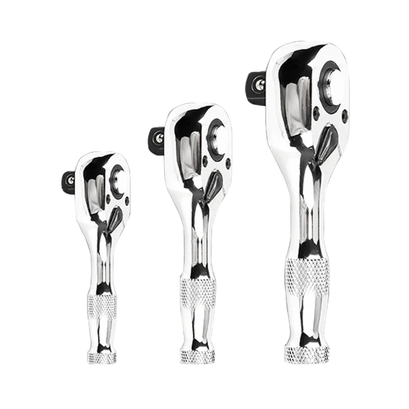 Bộ 3 Cờ Lê Ổ Cắm Stubbys 72 Răng 1/4" 3/8" Ổ Cắm Ổ Cắm Cờ Lê Thiết Kế Nhanh & Đảo Chiều KXRE