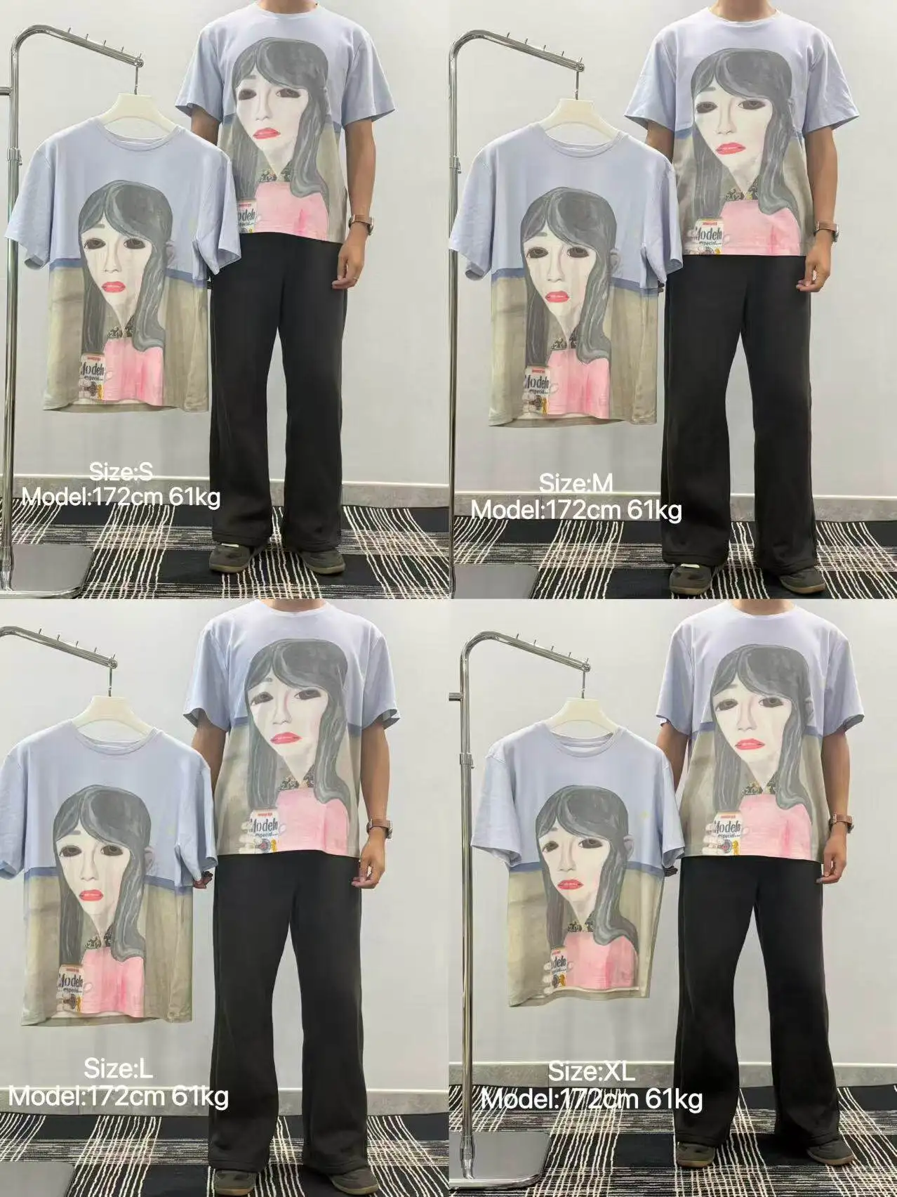Raf SS13 juhoon abstract portrait short sleeve t-shirt