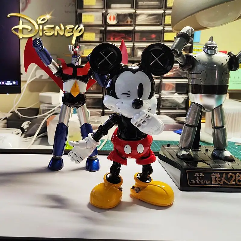 

In Stock Disney Blitzway * 5pro Alloy Robot Mickey Mouse Donald Duck And Stitch Movable Dolls For Christmas Gift