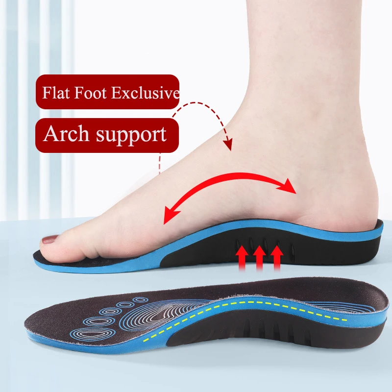 High Arch Support Insoles Orthopedic Shoes Sole for Feet Arch Pad Relieve Plantar Fasciitis Pain Flat Foot Sports Shoes Insert