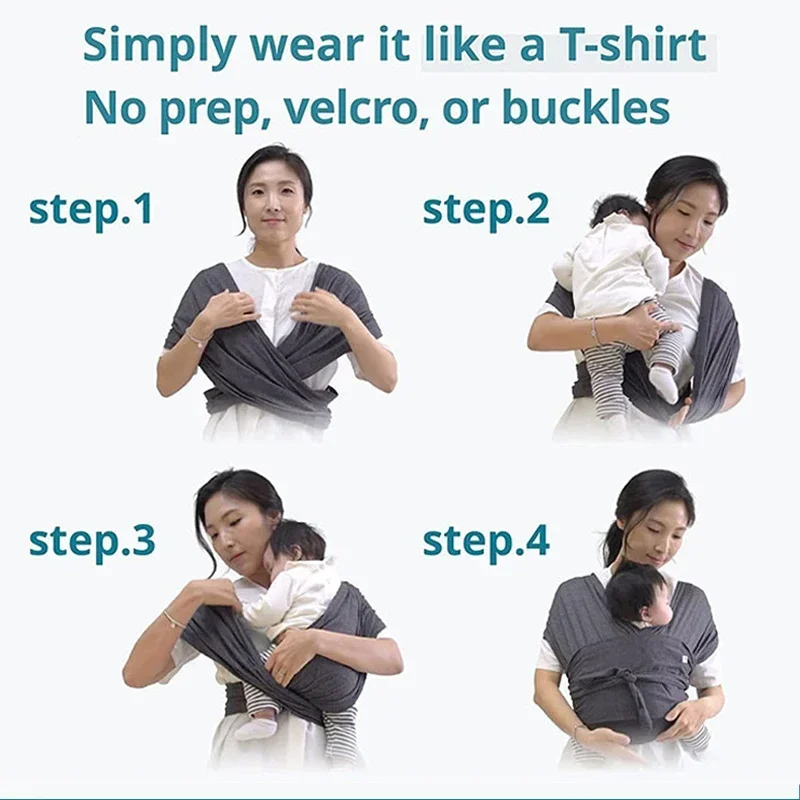 Baby Wrap Newborn Carrier Stretchy Infant Sling Perfect Easy Carrying Artifact Ergonomic Toddler Carrier for Babies Accessories