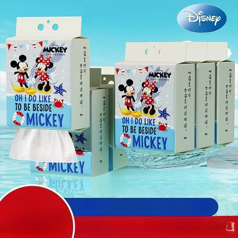 Miniso ディズニー使い捨てフェイスタオル卸売ディズニー壁掛け洗顔タオル厚みのある綿ソフトタオルフェイスタオル