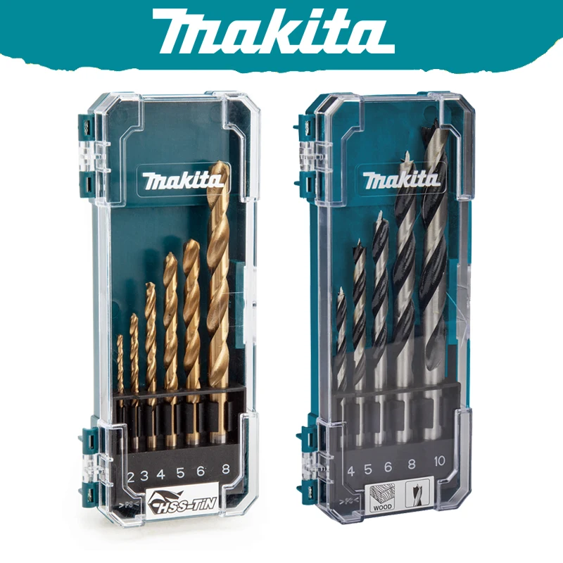 Makita D-72833 D-72861 Metal/Wood Drill Bit Set HSS-Tin Twist Drill Various Size Multifunctional Tool Accessories