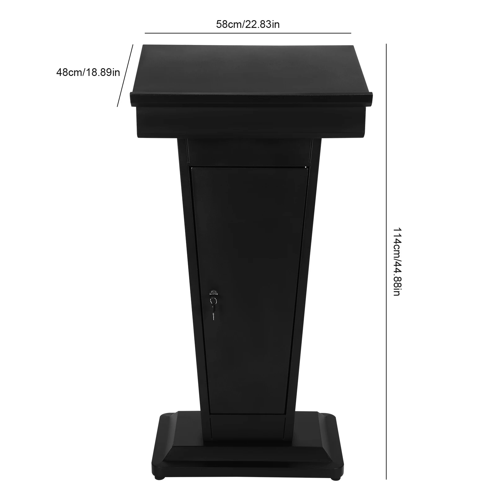 Profession Podium Stand Multi-Purpose Heavy Duty Metal Lecterns Large Capacity for Church School Office Home