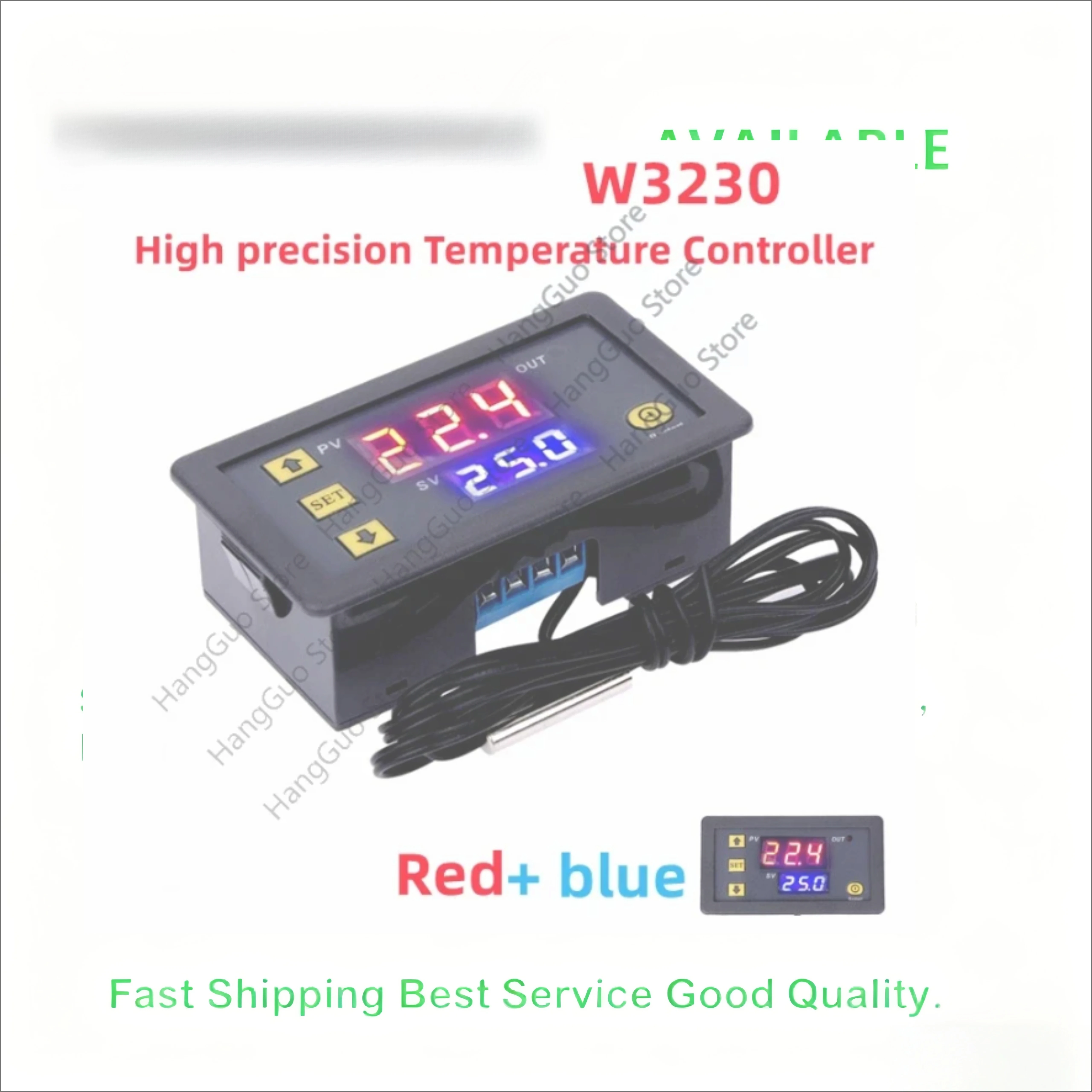 W3230 Mini Digital Temperature Controller 12V 24V 220V Thermostat Regulator Heating Cooling Control Thermoregulator With Sensor