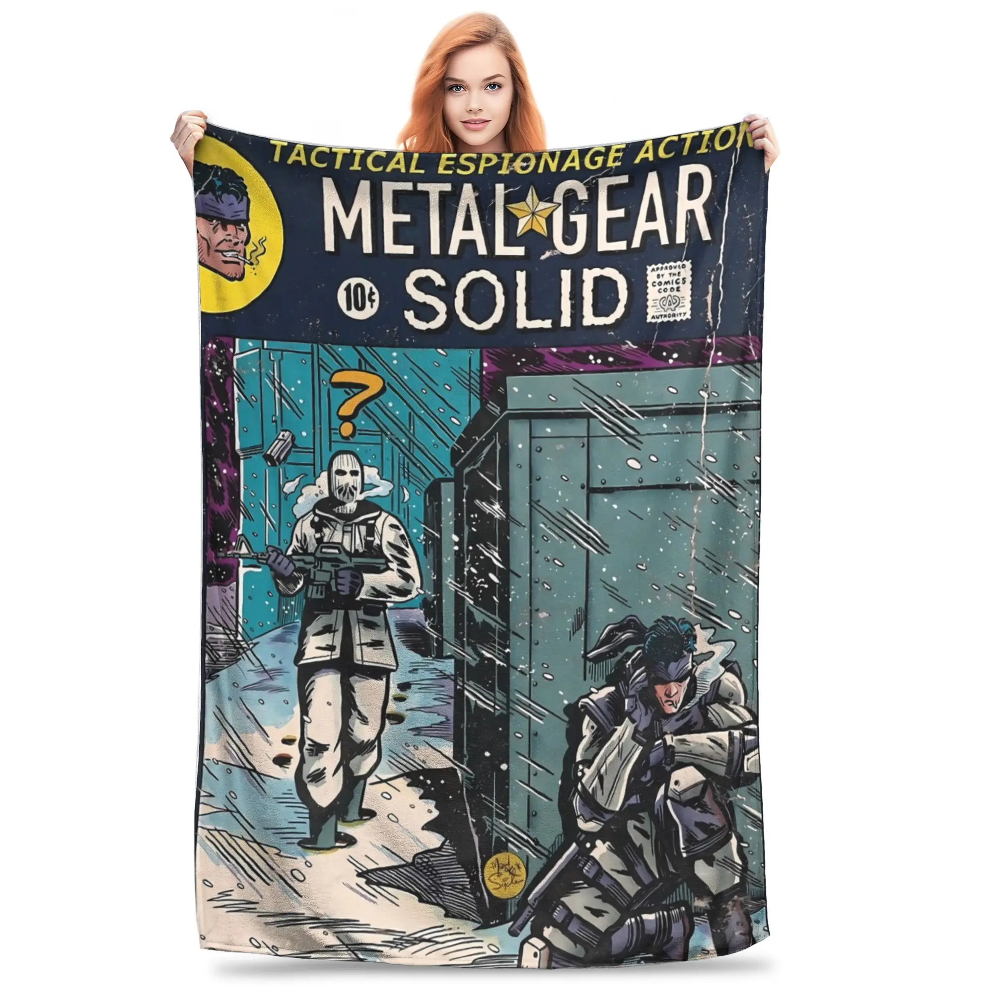 Metal Gear Solid  Game  Blanket Quality Warm Soft  Bedding Throws Winter Kids Couch Bed Pattern Bedspread