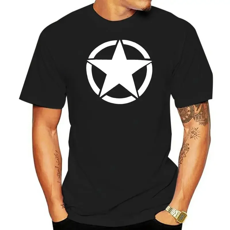 Green Us Military Star T-Shirt - American Top Olive Army All Sizes New Summer 2022 100% Cotton Normal Custom Design Shirt