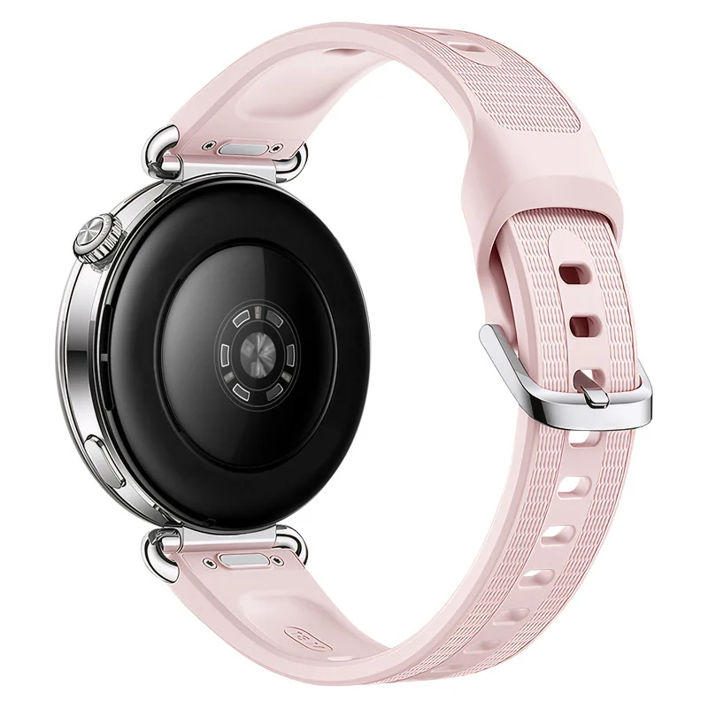Quick-Release-18mm Rice Grain Texture Strap for Huawei Watch GT 7 41mm  /  GT 6 41mm  /  GT 5 41mm Breathable Silicone Watchband