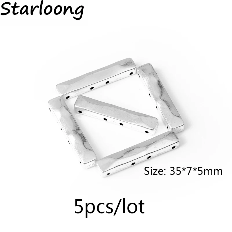 5pcs/lot fashion rectangle antique  Alloy Charms clasp Jewelry Making DIY Charms Handmade for necklace bracelet