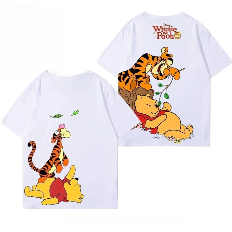 

Disney Tigger Winnie The Pooh Joint Short-sleeved 2025 Summer Boys and Girls Street Loose T-shirt Pure Cotton Skin-friendly Top