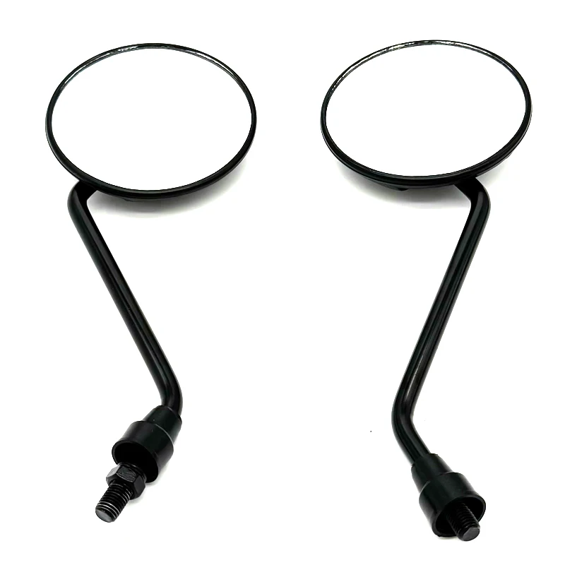 1 Pair Universal Motorcycle Rounded Side Back View Mirror With Mount Clamp Motorbike E-bike Scooter 10mm 8mm Rearview Mirrors