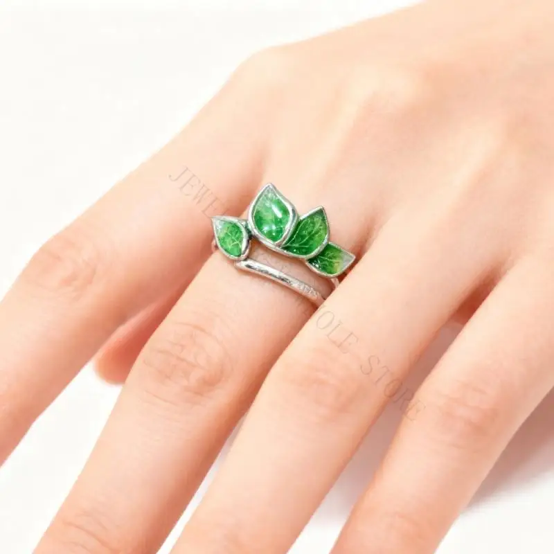 R7UF Elegant Adjustable Wedding Rings Dating Rings Tree Opening Rings
