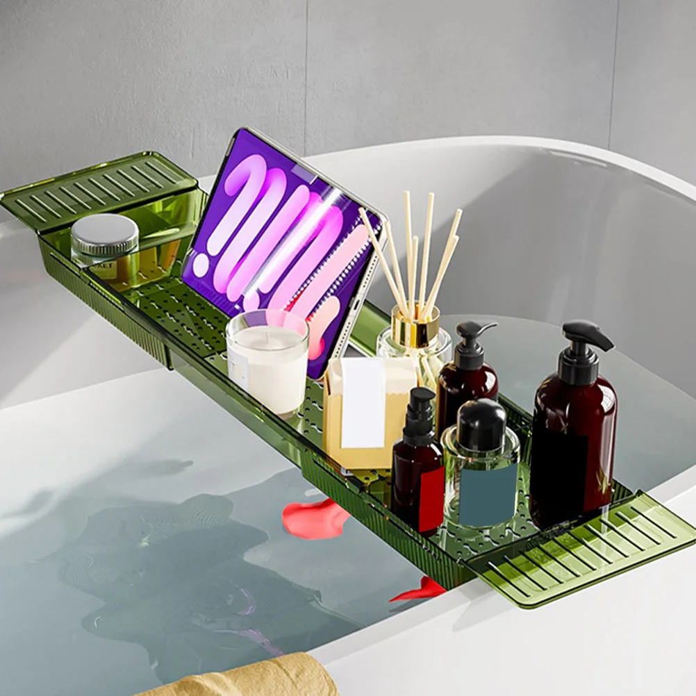 

Bath Tray Bathtub Bath Tray PET Material able Anti Slip Design Bathroom Accessories Storage Table