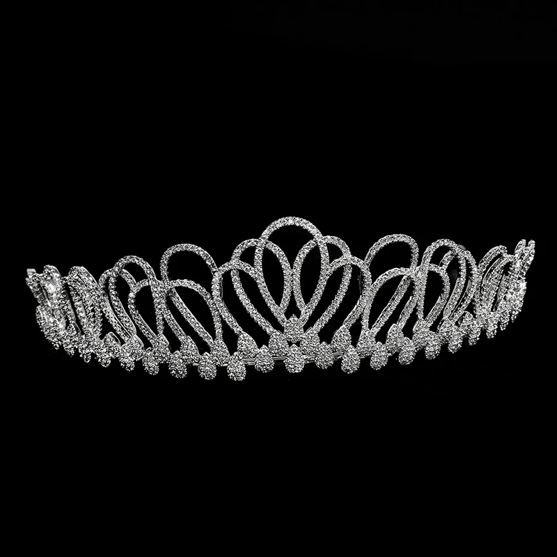 

YYSUNNY Elegant Silver Color Tiaras and Crowns for Women Crystal Headpiece Bridal Wedding Hair Accessories Birthday Cake Topper