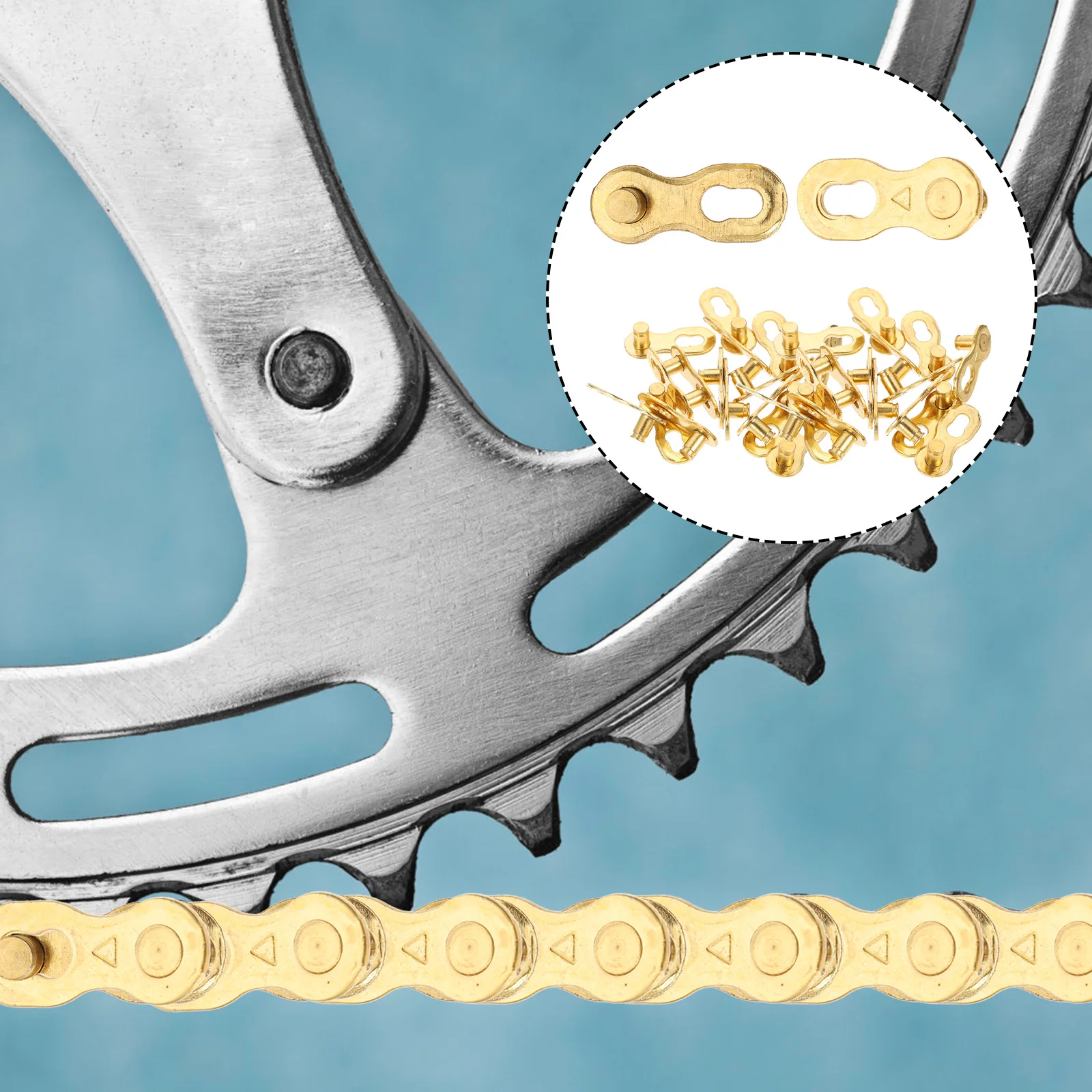

24Pcs Bike Chain Buckles Durable Steel Connectors Replacement Links for Mountain Road Cycling Use Steel Chain Connectors