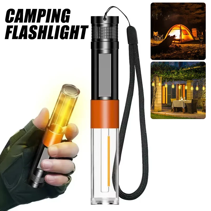 Camping Lights Waterproof Survival LED Light 5 Lighting Modes Portable Tent Lights Rechargeable Outdoor Flash Light for Hiking