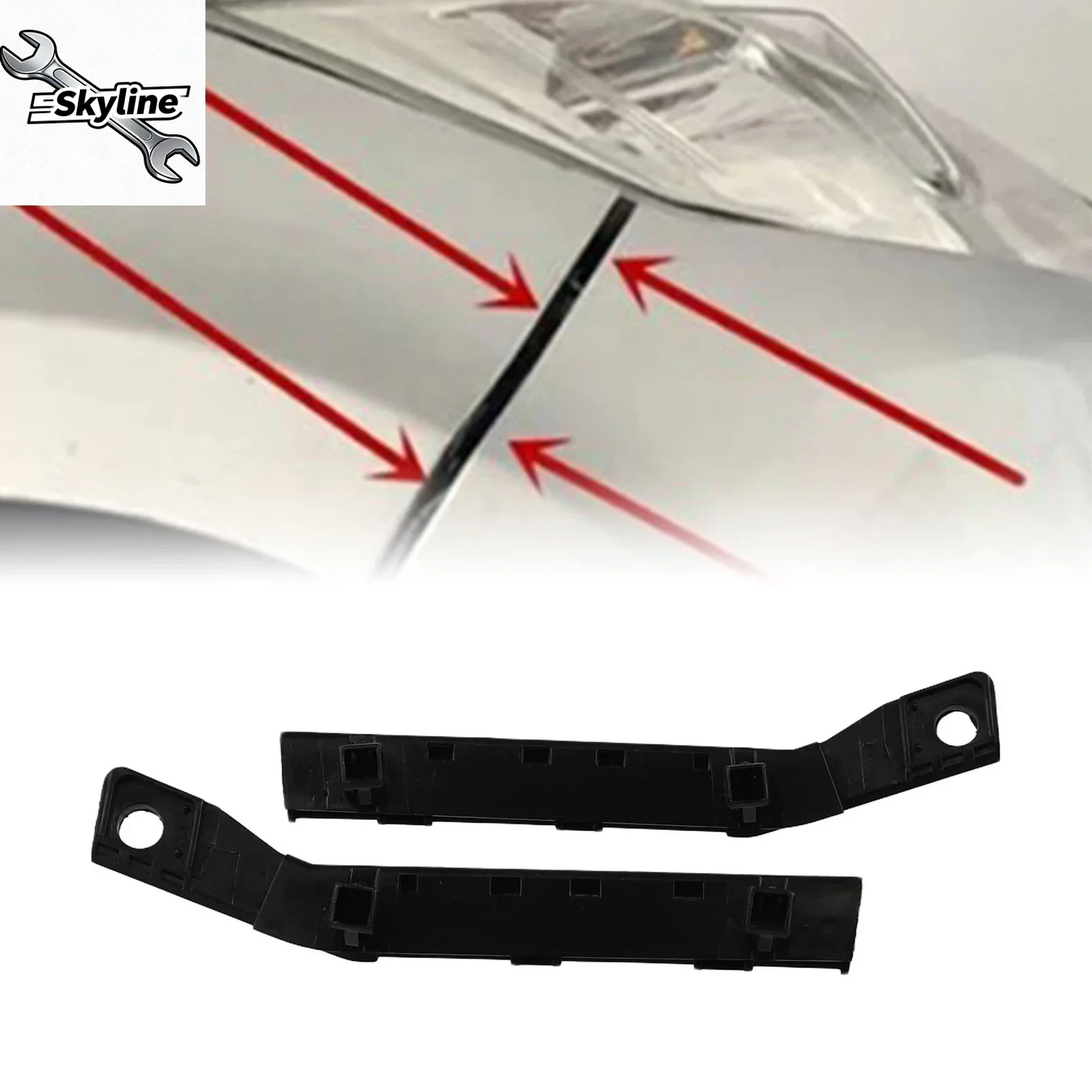 1 Pair Front Bumper Bracket Retainer 62224ED50A 62225ED50A For2005-10  Bracket Support Holder