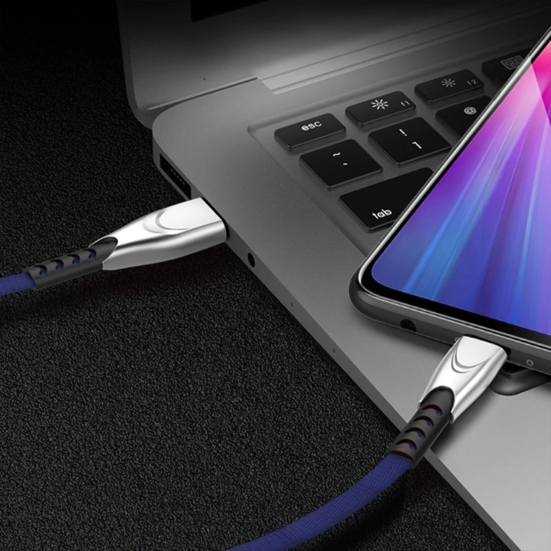 USB Type C Cable Fast Charging and Data Transfer Power Cord For Phones Tablets Electronic Devices Rapid Charging