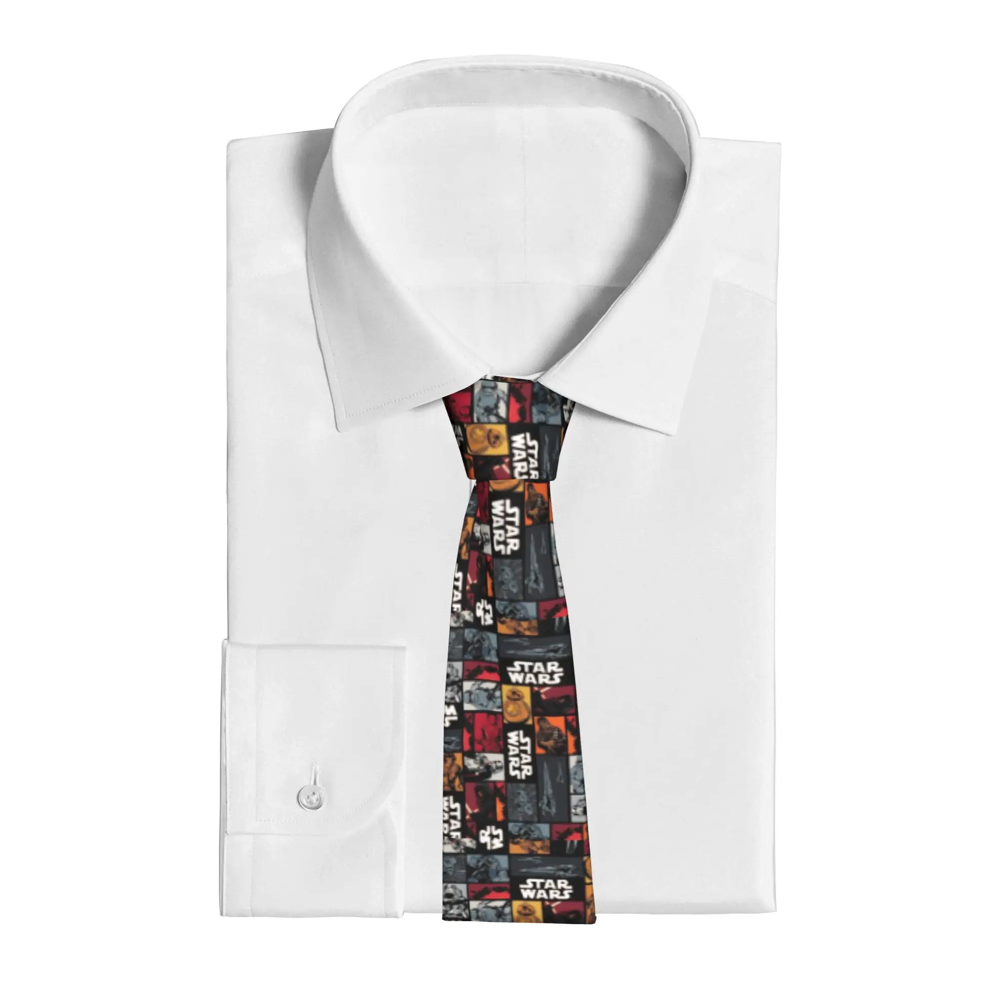Darth Vader R2-D2  Neckties Polyester 8 cm Casual  Classic Neck Ties Star Wars for Mens Suits Accessories Gravatas Wedding Party view 3