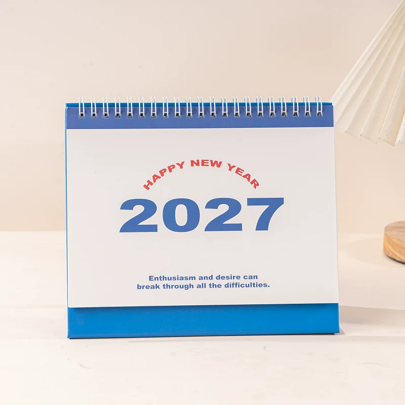 2026.07-2027.12 Staande bureaukalender, nieuwjaarsbrievenontwerp, spiraalgebonden, maandelijkse planner, studentenbenodigdheden, cadeau
