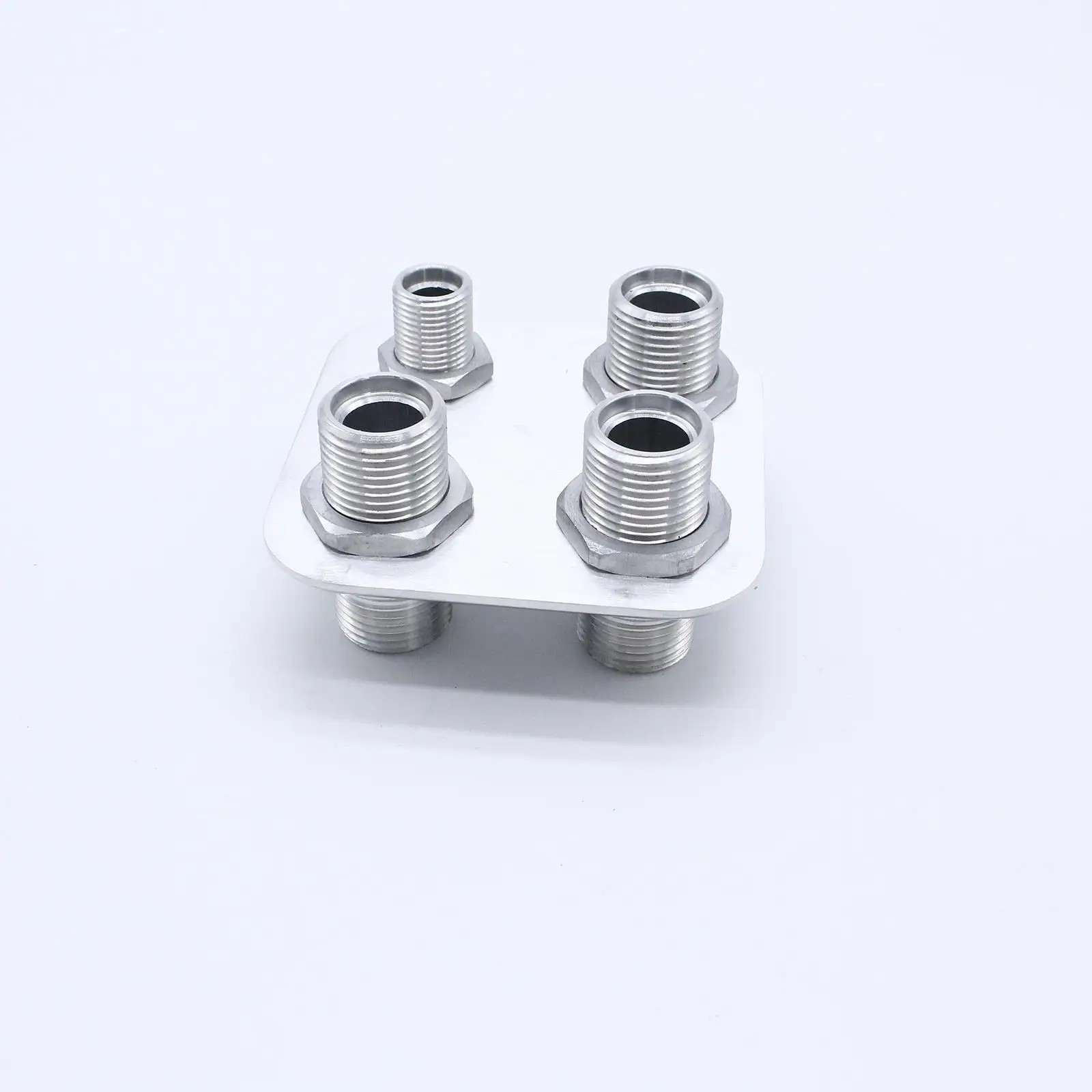 4 Bulkhead Connector Professional Compact Replace Parts Sturdy Firewall Bulkhead Billet Aluminum Inline Heater