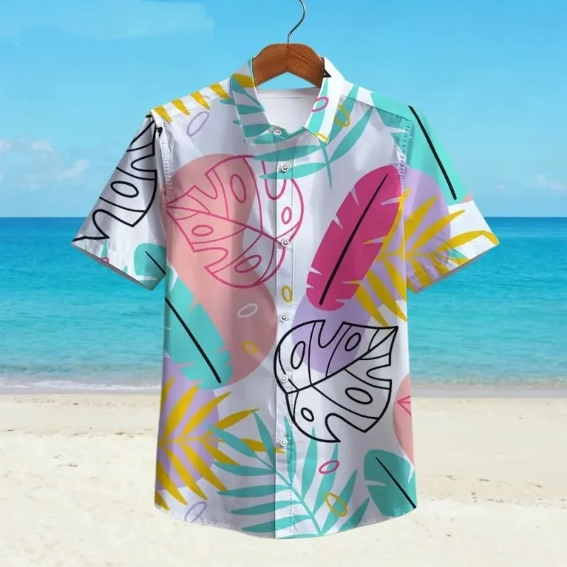 

Summer Casual Children's Beach Shirt, Suitable for Summer Beach Surfing and Travel Clothing, Coconut, Waves, Sunbathing