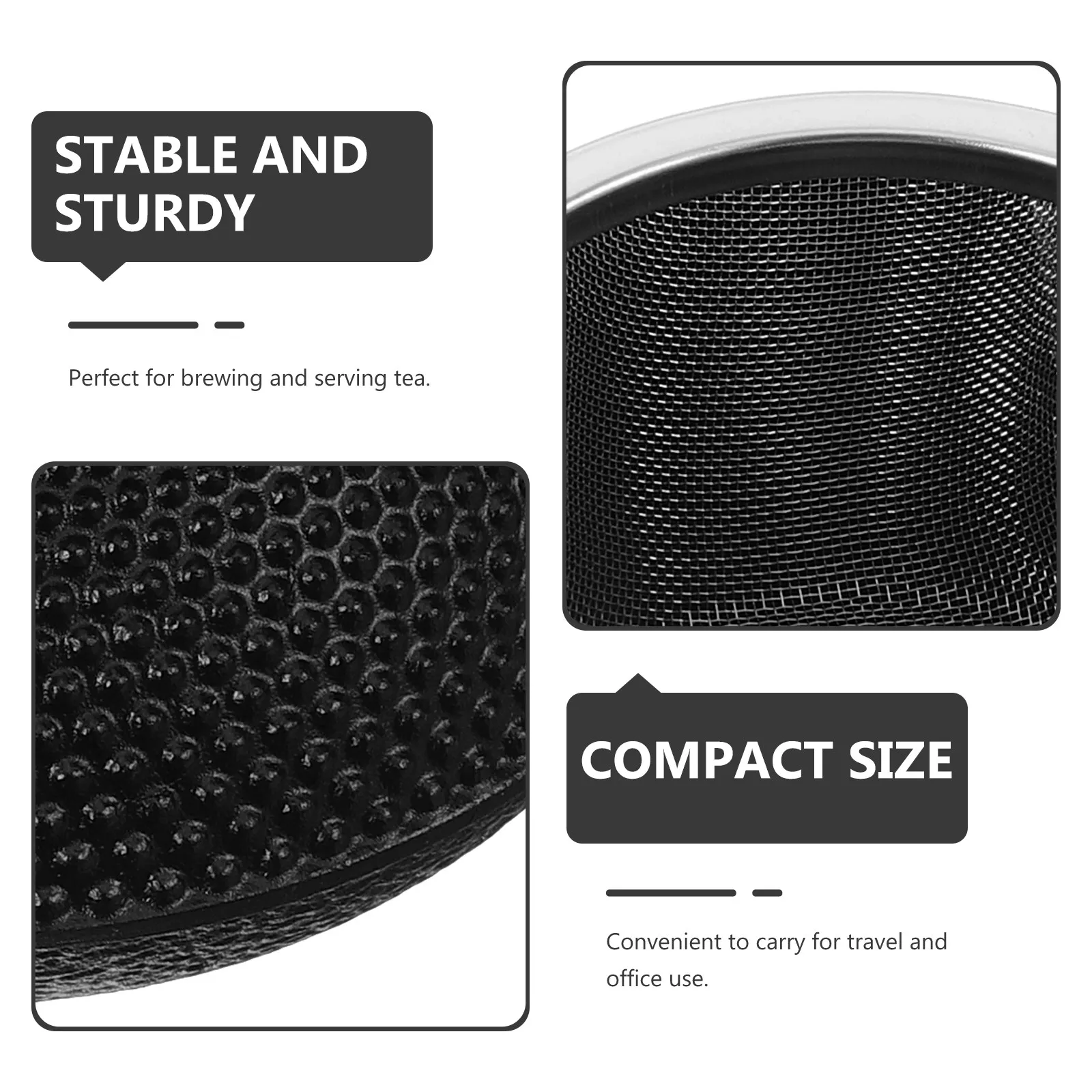 

Vintage Cast Iron Teapot Small Retro Tetsubin Tea Pot Stylish Home Office Travel Brewing Infuser Decorative