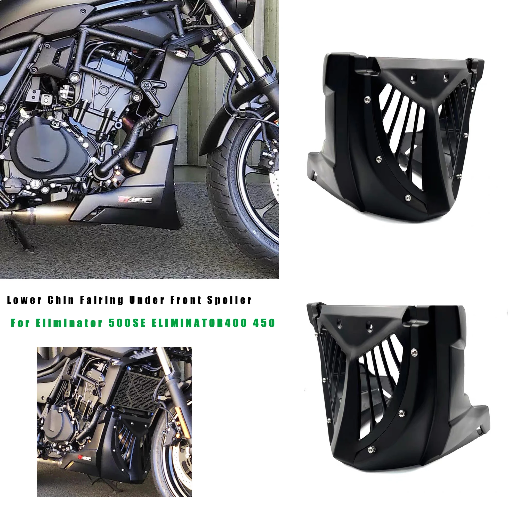 For Eliminator 500 SE ELIMINATOR400 450 motorcycle Lower Chin Fairing Under Front Spoiler Cover Belly Pan Panel Engine Guard Fit