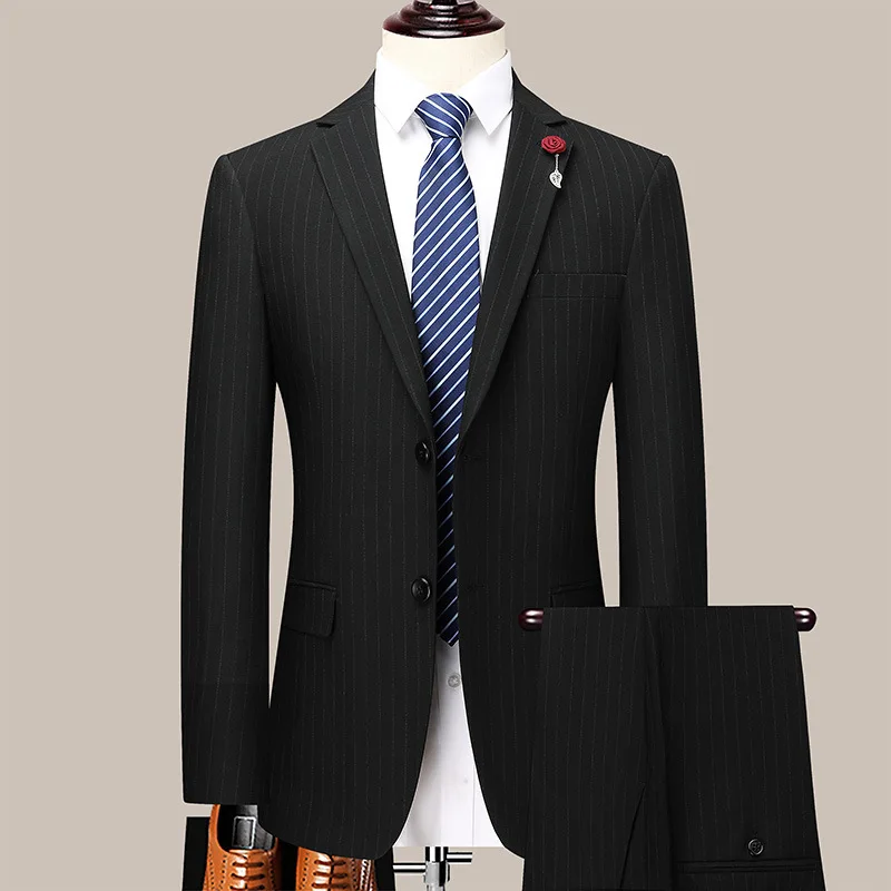 (138) Customized Men’s Autumn and Winter New Fashion Business Casual Groom’s Wedding Suit