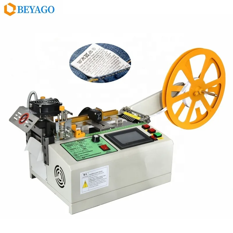[Le più vendute] Tagliatrice automatica a caldo freddo del nastro dell'etichetta del nastro del tessuto del miglior prezzo