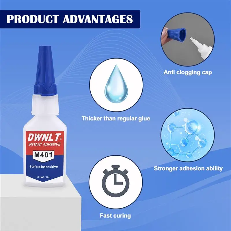 20ml Quick Dry Glue Adhesive 401/403/406/460/495/496 Universal Adhesive Stronger Super Glue Multi-Purpose Glue Repair Tools