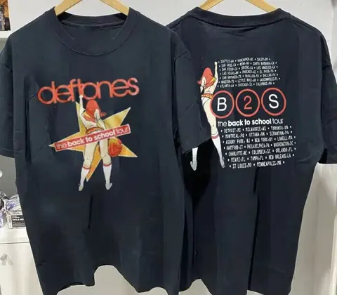 Summer Men's Deftones T-shirt Fashion Short Sleeved Top Punk Music Style Retro Street Style Daily Casual Comfortable Dressing