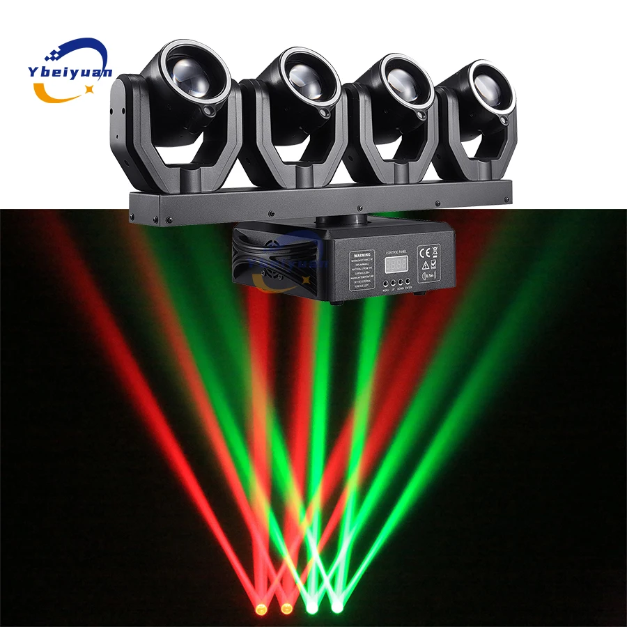150W Mini 4 Head Moving Head Beam Light With Aperture DMX Remote Control Professional Disco Stage Christmas Party Effect Light