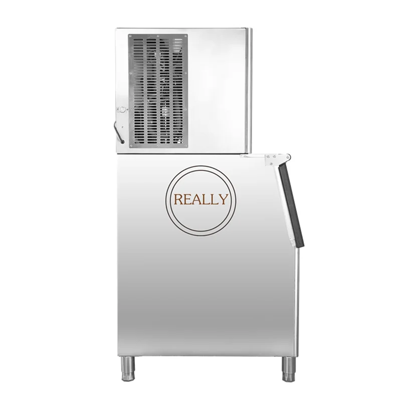 Cubo de gelo industrial automático que faz a máquina com certificação do ce máquina do bloco de gelo do produto comestível para o supermercado