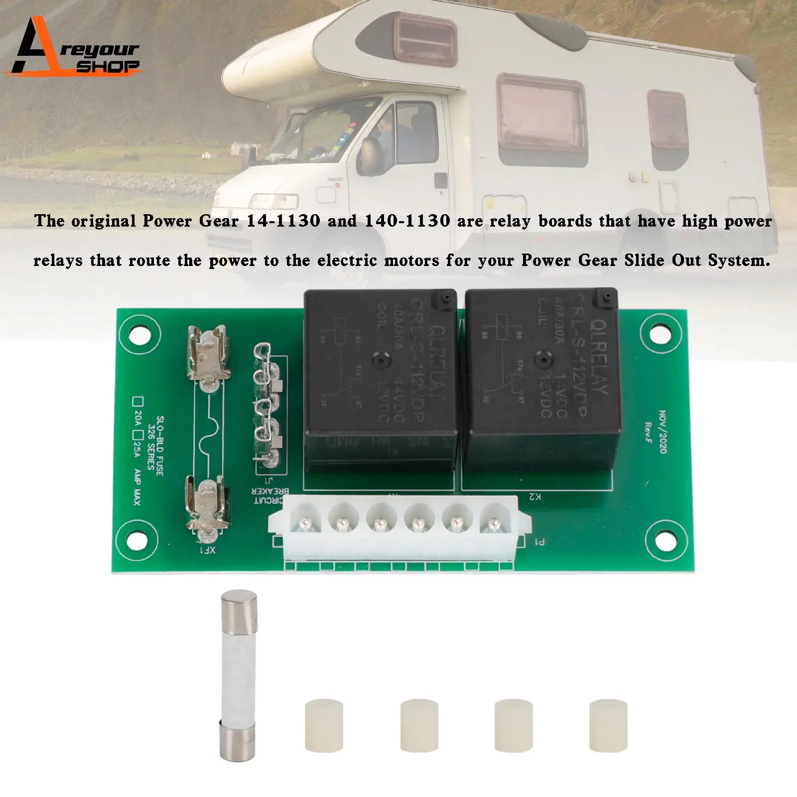 Areyoushop Caravan RV Power Gear 14-1130/140-1130 Slide Out Relay Control Board 246063