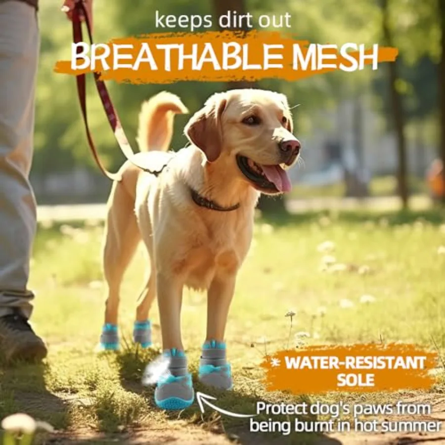 대형견용 신발 중형견 부츠 하드우드 바닥용 발 보호대 야외용 강아지 신발 뜨거운 포장도로 겨울 눈용