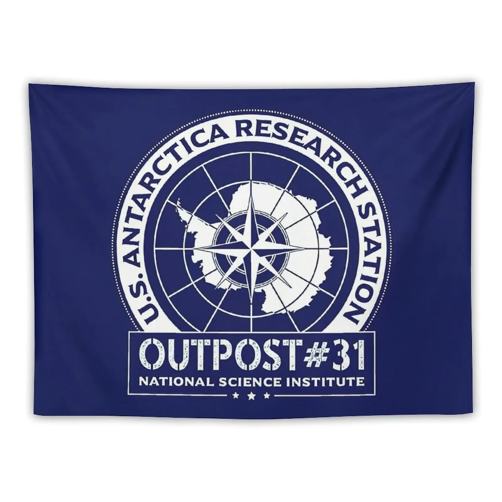 OUTPOST #31 - ANTARTICA RESEARCH STATION - BLUE Tapestry Home Decoration Accessories Decor For Room Tapestry