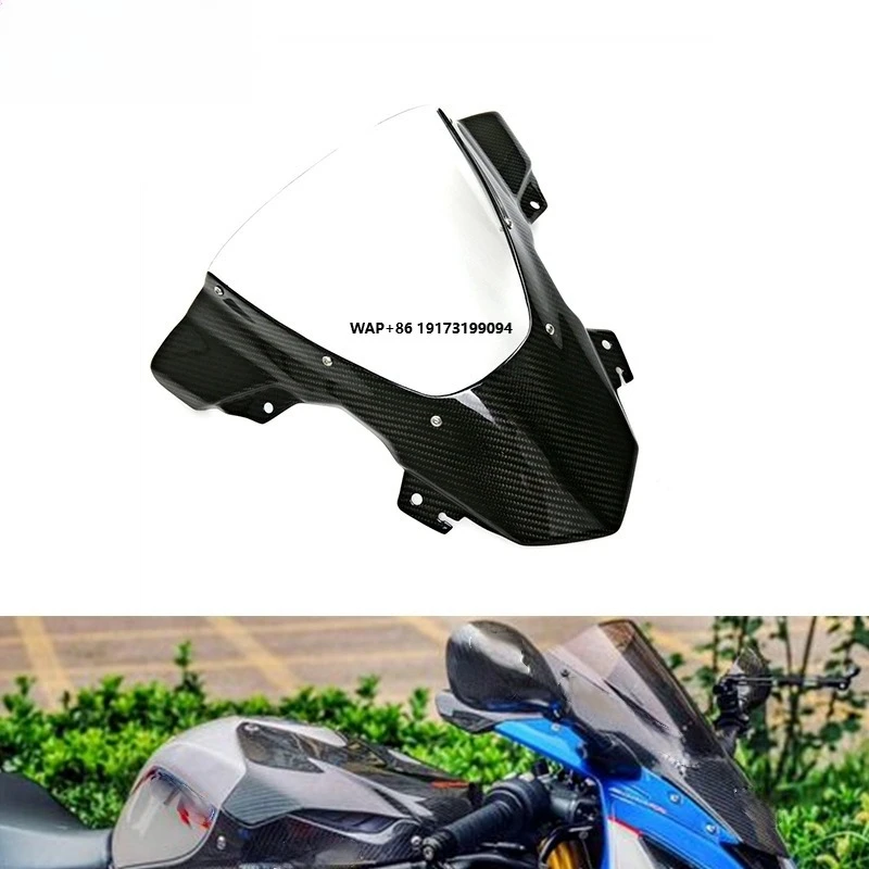 

High Quality Real Carbon fiber windscreen with glass motorcycle modification suitable for S1000RR