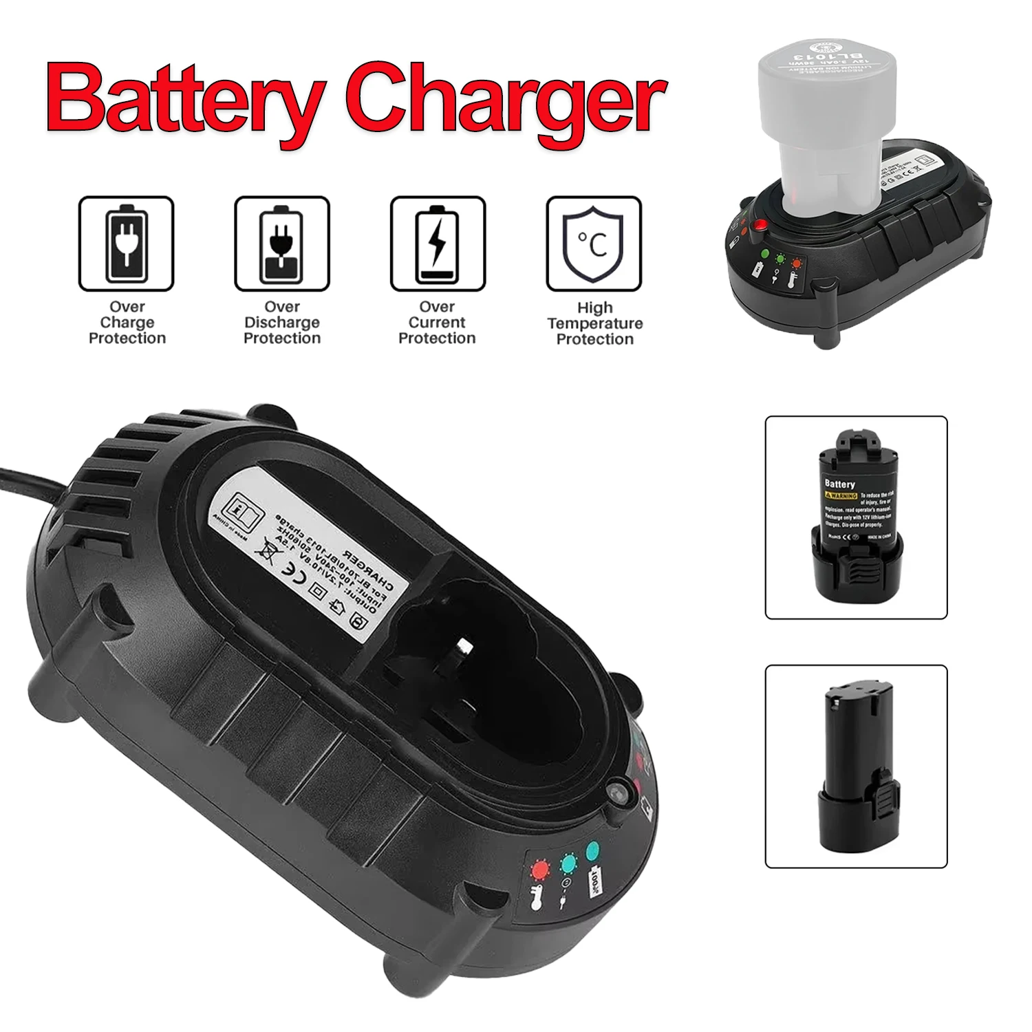 Ładowarka zasilająca do Makita BL1013 BL1014 10.8V-12V akumulatory litowo-jonowe DC10WA wiertarka elektryczna śrubokręt narzędzia ładowarka